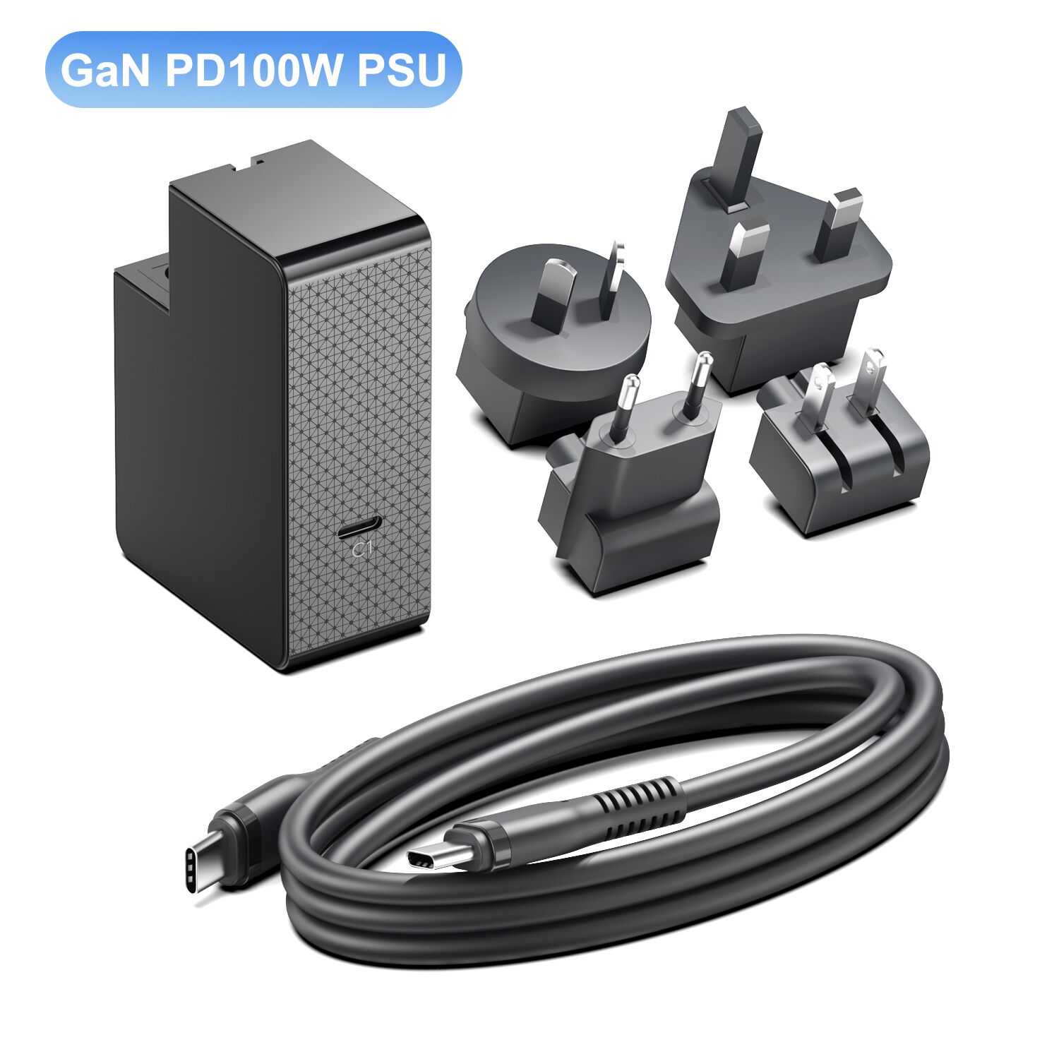 Worldwide Travel Type 100W USB-C PD Charger